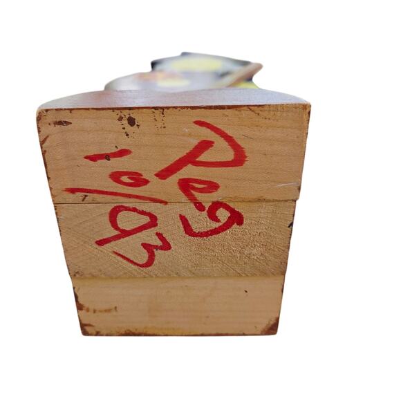 VTG 1993 Wooden Witch Halloween Decor | Handmade Folk Art Primitive - Picture 6 of 6